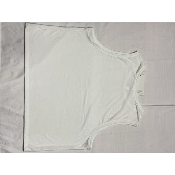 NWT All In Motion Women's Muscle Tank Top Sleeveless White Size L Boxy Fit - Picture 4 of 6